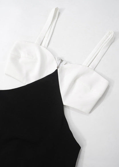 Monochrome Elegance Cutout Gown