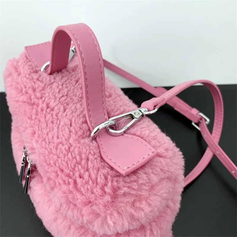 Bolso de diseñador de marca de lujo para mujer, moderno bolso de hombro de piel sintética para invierno, bolso cruzado de festival de moda Y2k para chicas