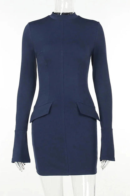 Elegant Long Sleeve Bodycon Mini Dress