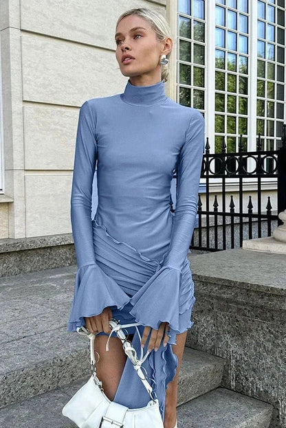 Elegant Long Sleeve Bodycon Mini Dress