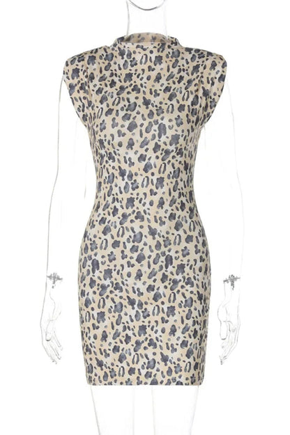 Printed Straps Sleeveless Mini Dress