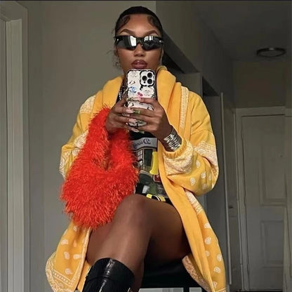 Bolsos de mano bonitos de invierno en color caramelo para mujer, estilo kawaii, de piel sintética, estilo gótico Y2K, para festivales, para hombro y axila.