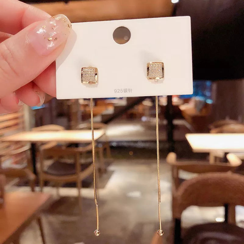 Lizakosht Peach Zircon Bow Earrings for Women Fashion Jewelry Gifts