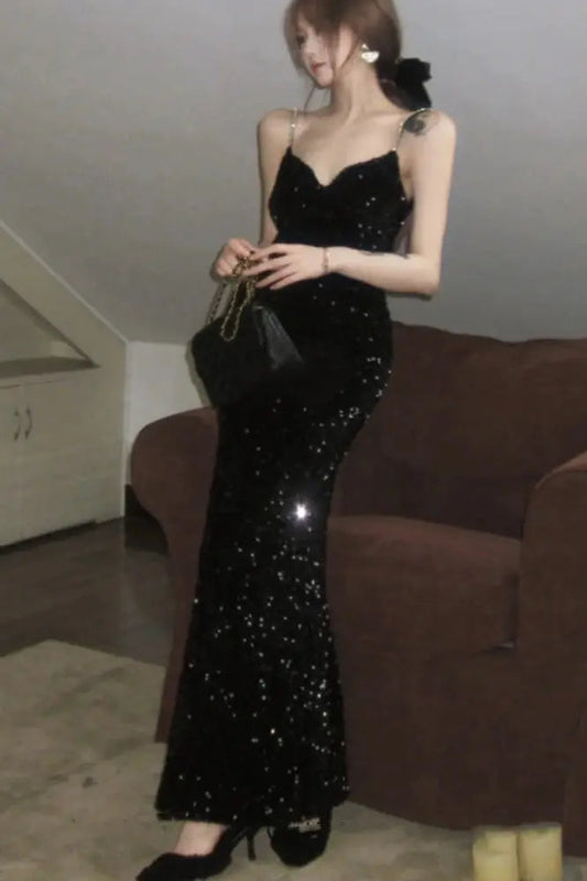 Sequins Mermaid Maxi Dress