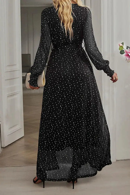 Sequin V Neck Midi Dress