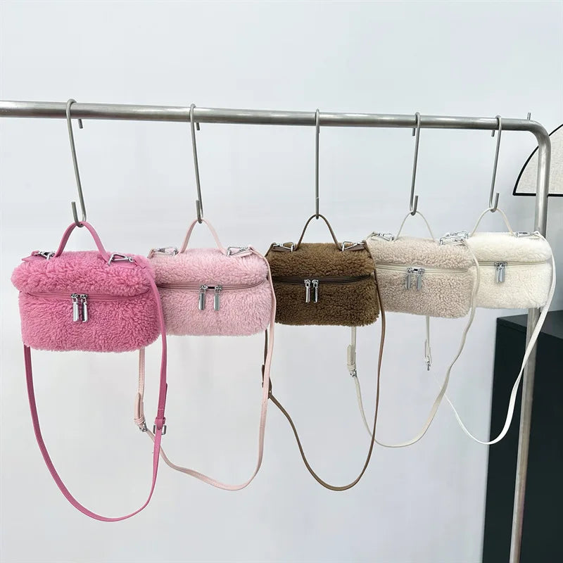 Bolso de diseñador de marca de lujo para mujer, moderno bolso de hombro de piel sintética para invierno, bolso cruzado de festival de moda Y2k para chicas