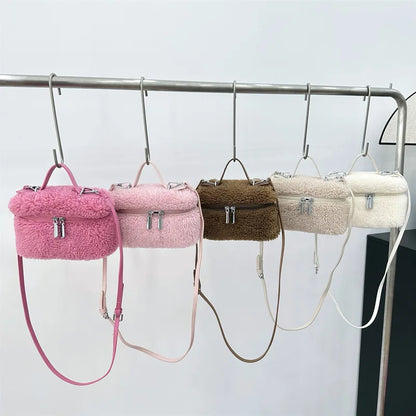 Bolso de diseñador de marca de lujo para mujer, moderno bolso de hombro de piel sintética para invierno, bolso cruzado de festival de moda Y2k para chicas