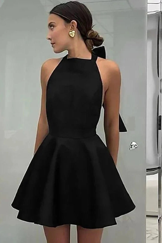 High Waist Sleeveless A-Line Mini Dress