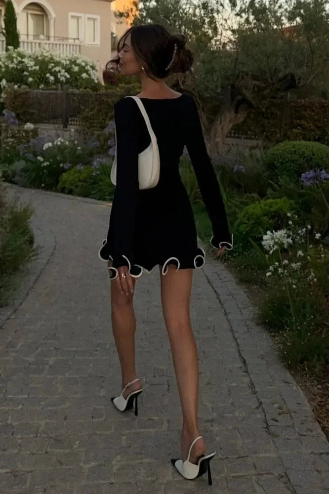 Elegant Long Sleeve Bodycon Mini Dress