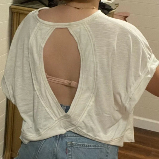 Europe and the United States foreign trade women’s  new women’s back sports yoga T-shirt relaxed casual breathable