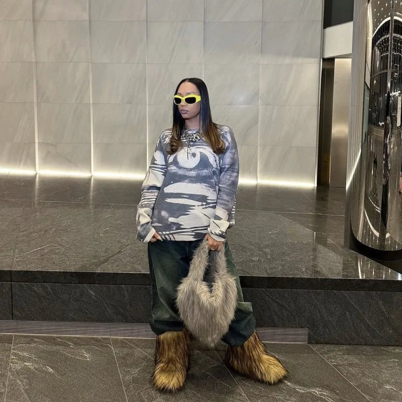 Nuevos bolsos de hombro con forma de corazón de moda para mujer, bolso cruzado de piel sintética de oveja, gran capacidad, bonitos bolsos Y2k Kawaii para chicas.