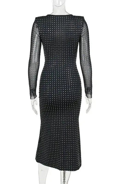 Sequins Maxi Dress with Hollow Out Detail