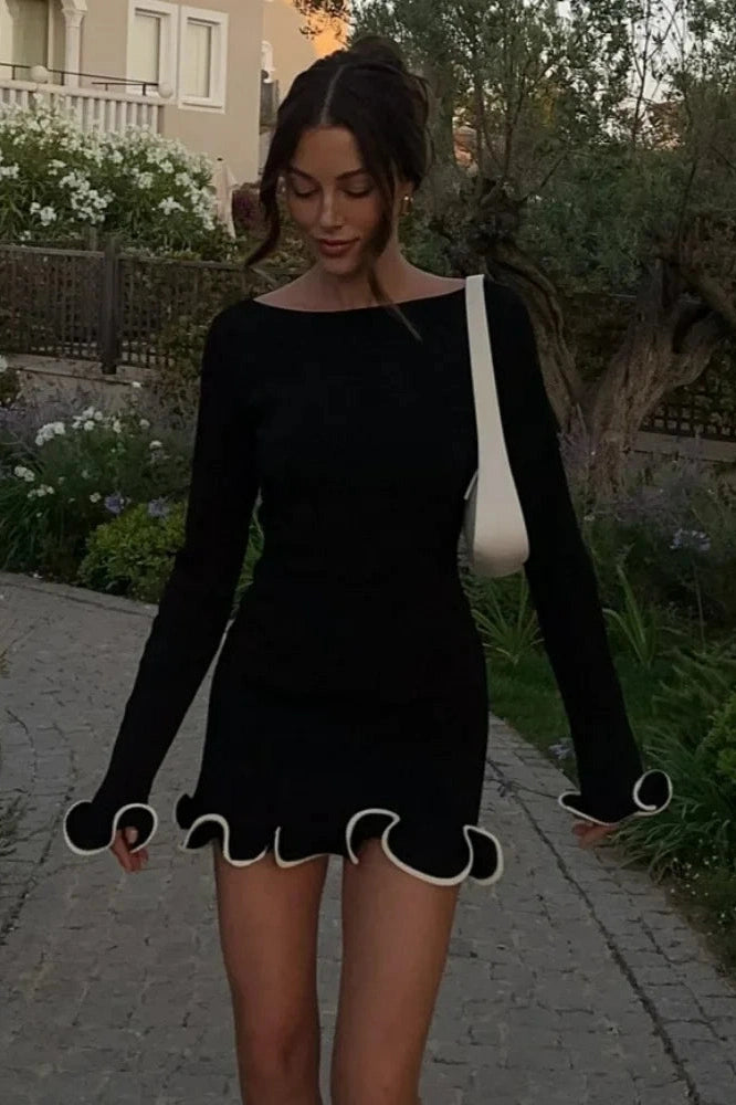 Elegant Long Sleeve Bodycon Mini Dress