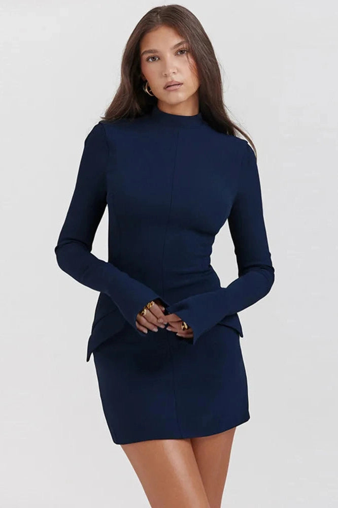 Elegant Long Sleeve Bodycon Mini Dress