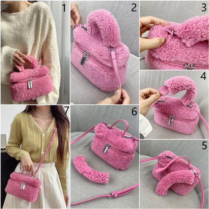 Bolso de diseñador de marca de lujo para mujer, moderno bolso de hombro de piel sintética para invierno, bolso cruzado de festival de moda Y2k para chicas