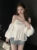 Korean Straps Off shoulder Shirts Women Puff sleeve Cute Backless Badydoll Blouse Sexy Female Tube Tops Design  New