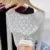 Women Lace Mesh High Collar Bottom T-shirts Female Long Sleeve Autumn Casual Style Tight Thin Tops T-shirts Women Clothes