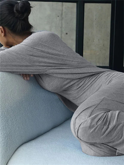 Conjunto informal de 2 piezas para mujer, vestido largo ajustado de cintura alta, con patchwork, sin mangas y abrigo, conjunto de vestido maxi para mujer.