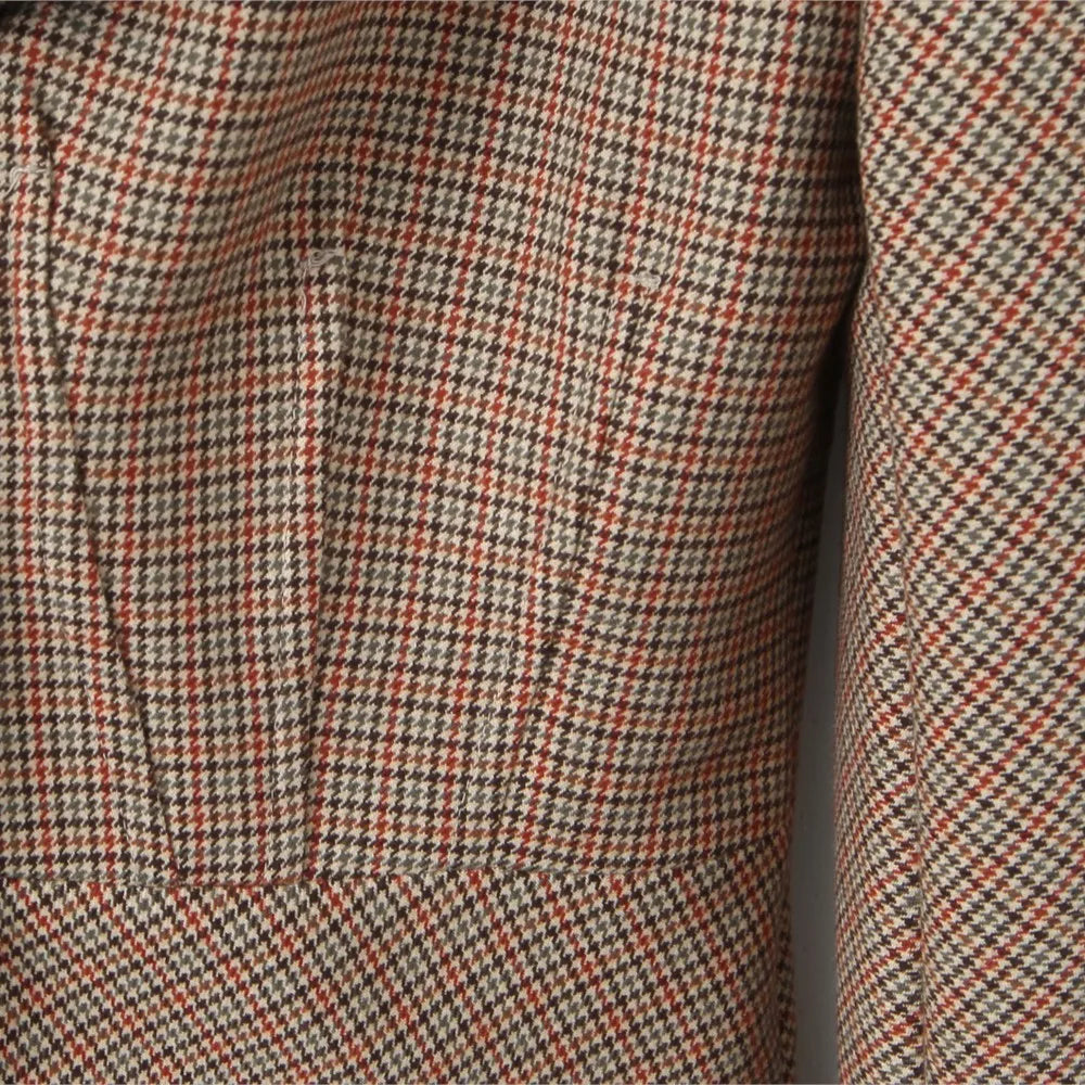 Conjunto de 2 piezas para mujer, blazer a cuadros de pata de gallo con cuello de piel sintética extraíble y cintura ajustada con varillas + minifalda de cintura alta tipo A.