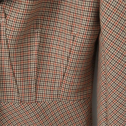 Conjunto de 2 piezas para mujer, blazer a cuadros de pata de gallo con cuello de piel sintética extraíble y cintura ajustada con varillas + minifalda de cintura alta tipo A.