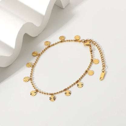 Shimmer Disc - Delicate Gold Anklet