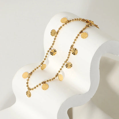 Shimmer Disc - Delicate Gold Anklet