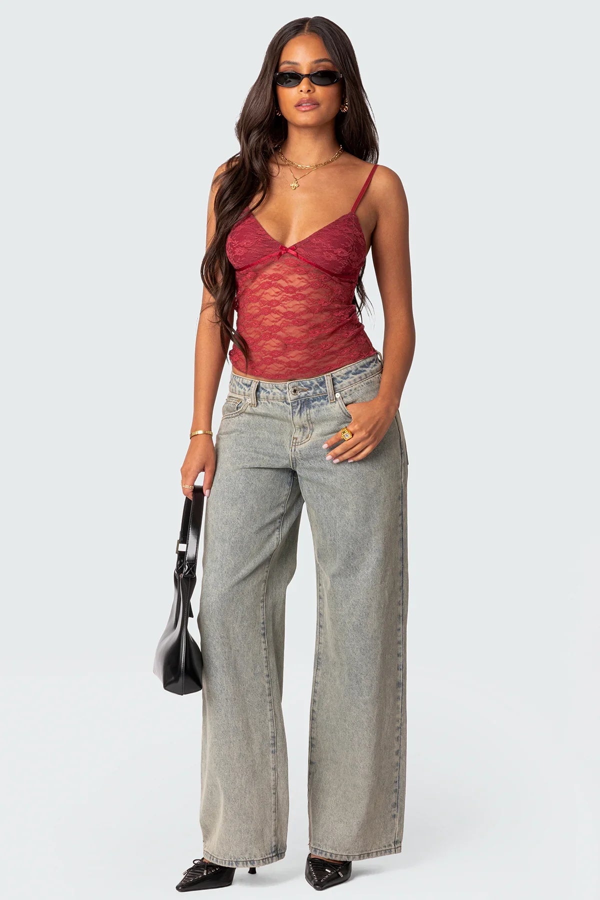 Sila Sheer Lace Tank Top