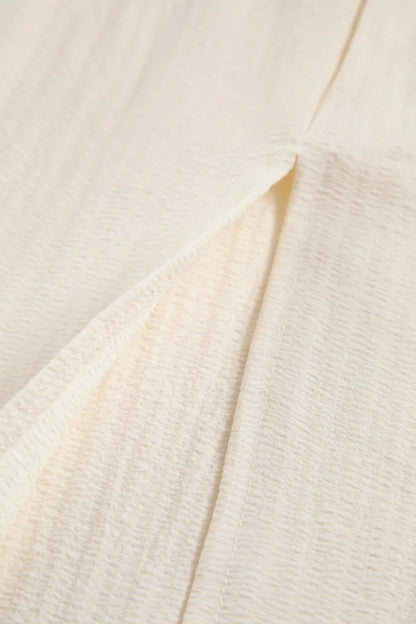 Siola Backless Criss Cross Cut Out Split Midi Dress