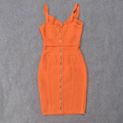 Glamorous Contouring Bandage Dress with Structured Style