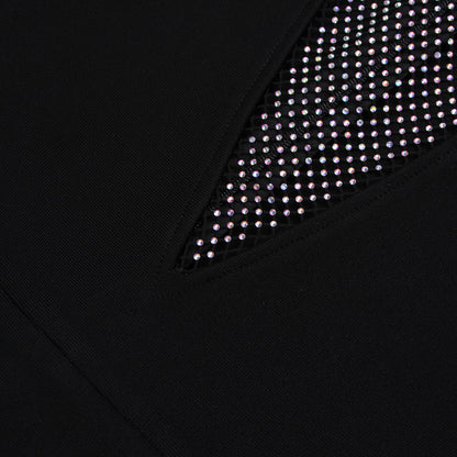 Dubai Bandage Dress with Rhinestones