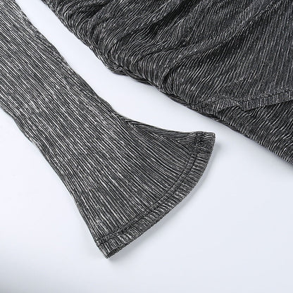 Phlia Sequin Long Sleeve Dress with Pleated Detail