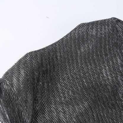 Phlia Sequin Long Sleeve Dress with Pleated Detail