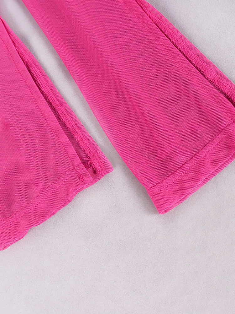 Scarlett Mesh Long Sleeve Dress with Cut Out Detail