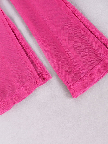 Scarlett Mesh Long Sleeve Dress with Cut Out Detail