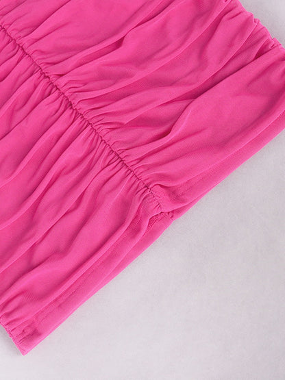 Scarlett Mesh Long Sleeve Dress with Cut Out Detail