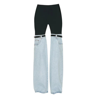 Fashion Women’s Palazzo Trousers Wide Jeans Ladies Streetwear Loose Denim Pants Women 2025 Summer New Low Rise Jeans