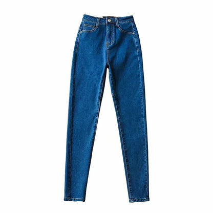 High High Waisted Jeans For Women Silm Fit Sexy Cotton Jean Ladies Street Elegant Temperament Casual Denim Pant Female
