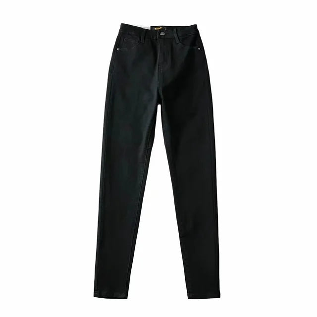 High High Waisted Jeans For Women Silm Fit Sexy Cotton Jean Ladies Street Elegant Temperament Casual Denim Pant Female