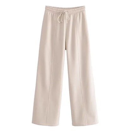 Conjuntos de pantalón con cordones para mujer, cárdigan informal holgado con cuello en V, pantalones deportivos de otoño e invierno de 2025, conjuntos de 2 piezas para mujer.