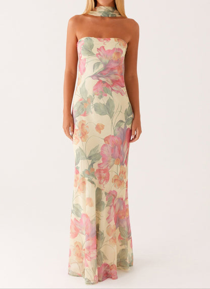 Luciella Maxi Dress - Yellow Peony