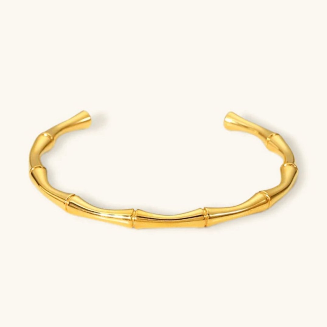 Zaria Bamboo Gold Cuff