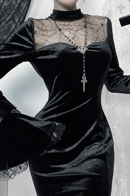 Spider Lace Gothic Dress