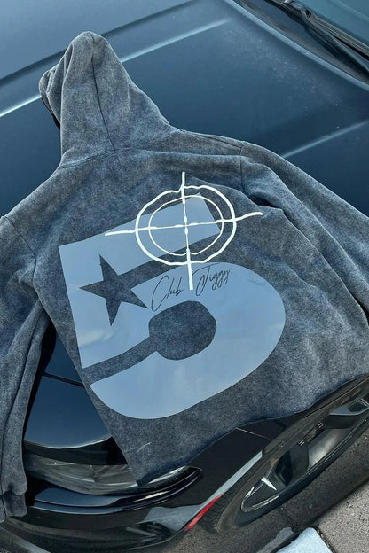 Graphic Print Oversized Hoodie