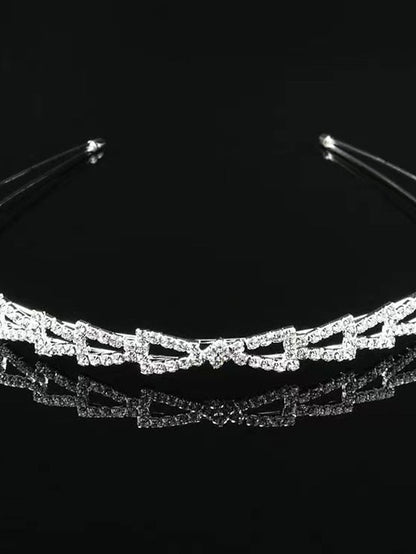 1PC Headbands Headband For Wedding Party Evening Birthday Drusy Imitation Pearl Rhinestone Alloy 1 2 3 for Women