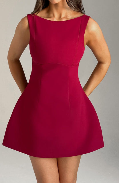 Ginevra Mini Dress - Wine