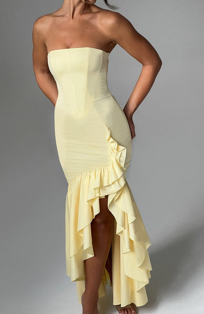 Ana Sofía Maxi Dress - Lemon