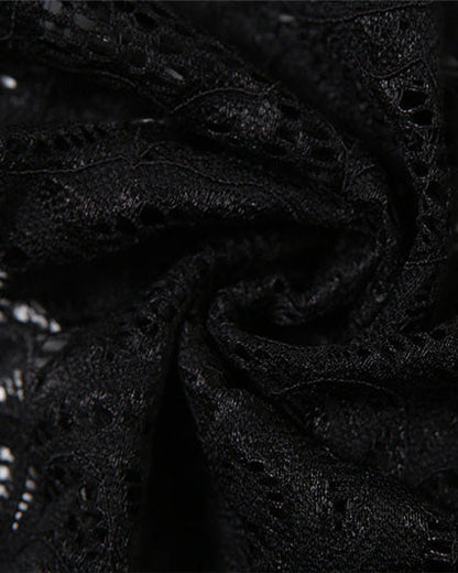 Lace Hollow See-Through Leggings Set