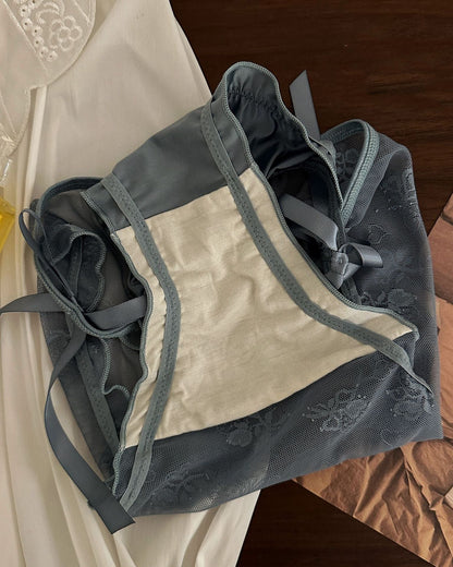 Silk Ribbon Bow Lace Women’s Panties