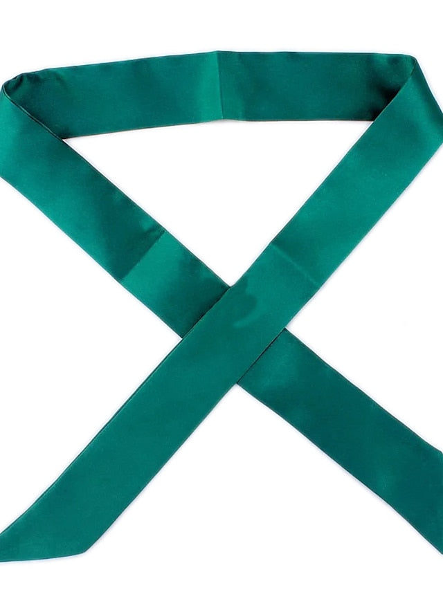100*4cm Long Skinny Scarf for Lady Neck Tie Solid Silk Hairband Female Ribbon Belt Scarves Headband Bag Decoration for Women