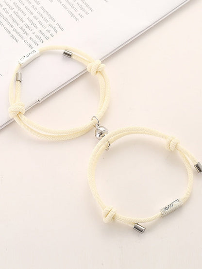 1 Pair Couple's Bracelet Magnetic Adjustable Romantic Series Love Simple Rope Bracelet Jewelry Milan For Gift for Women